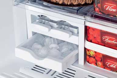 Sliding and Spill Proof Glass Shelves All glass-body shelves in the fridge slide forward for convenient use, meaning that difficult-to-reach items can be accessed easier.