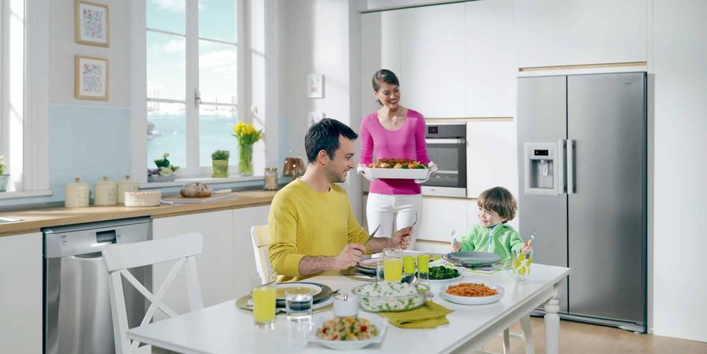 Thanks to their 60 cm panel depth, Beko side-by-side refrigerators are suitable for built-in