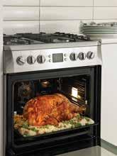 The display shows the selected cooking function, as well as the recommended tray level for the best cooking results. Durable Oven Door The door hinges have a sleek yet strong and durable design.