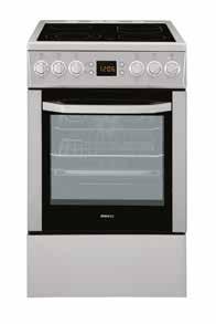 Cookers CSG 63010 DW Gas Oven 3 Gas Burners, 1 Hotplate CSG 62010 DW Gas Oven 4 Gas Burners CSM 57302 GX Multifunction Oven with 8 Cooking Functions 4 Vitroceramic Zones Large Oven Capacity with 65