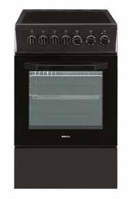 Cookers CSE 57300 GW Multifunction Oven with 6 Cooking Functions 4 Vitroceramic Zones CSE 57100 GA Multifunction Oven with 6 Cooking Functions 4 Vitroceramic Zones CSS 57100 GW Static Oven with 4