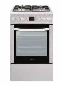 Cookers CSS 57000 GW Static Oven with 4 Cooking Functions 4 Vitroceramic Zones CSE 56000 GW Multifunction Oven with 6 Cooking Functions 4 Hotplates CSM 52322 DX Multifunction Oven with 8 Cooking