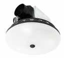 light lens disperses light throughout the room (model AKLC70RCB features a plastic light lens) 4" round duct collar with plastic damper protects