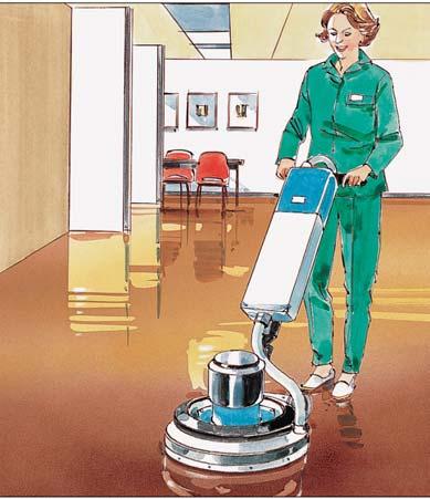 environment Suitable for difficult to clean safety floors and hard surfaces Especially effective in dirty areas Removes heavy soiling & scuff marks Recommended for damp mopping, spray cleaning &