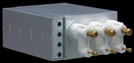 3 sets of connections exit to indoor evaporators Includes adaptors to the refrigerant pipe size for the indoor units Branch Boxes Not a weatherproof enclosure Cannot be mounted outside or in