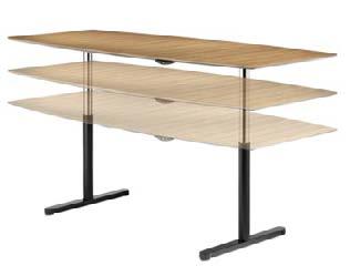 Travis 660 range, design: wiege A vast table top, but few legs required. Frame spans of up to three metres produce generous-sized tables and lots of leg room.
