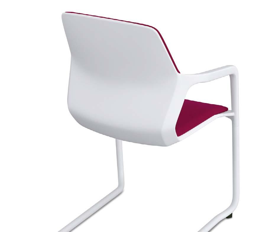 Metrik 186 range, design: whiteid The Metrik cantilever chair stands apart for its sculptural shape.
