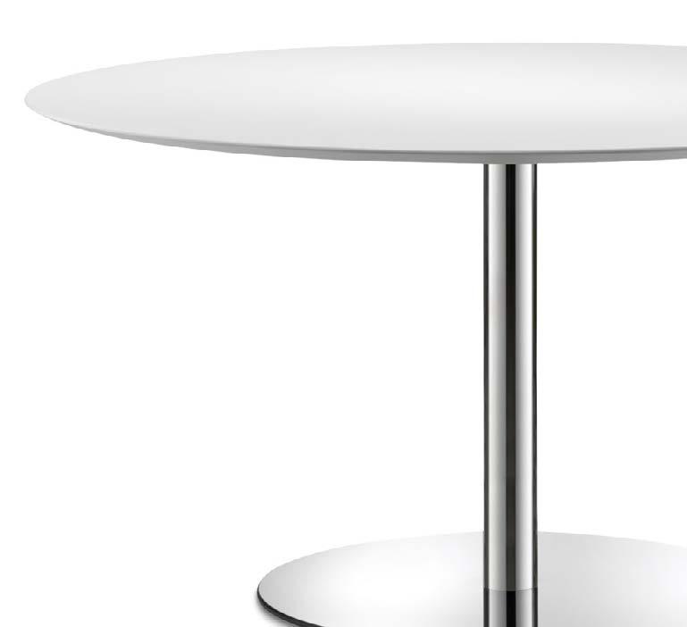 Aline 230 range, design: Andreas Störiko The delicate charm of the comprehensive Aline table family is ideal for furnishing those in-between spaces that require a certain informality but gravitas at