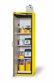 either in warning yellow (RAL 1004) or light grey (RAL 7035) doors lockable with cylinder locking (integration in a locking system possible) adjusting aids to compensate for uneven floor integrated
