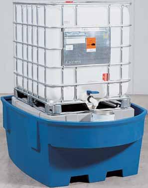 Sumps IBC stations-polyethylene Safe and approved for the storage of pollutants, acids and alkalis - Not suitable for the storage of flammable liquids!