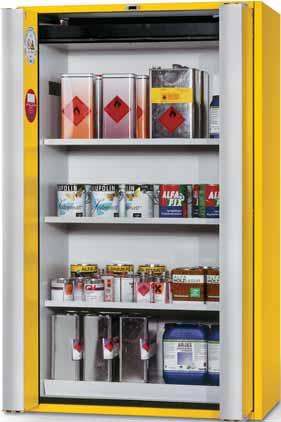 Safety Storage Cabinets Type 90 Safety storage cabinet with folding doors PHOENIX touchless Model VBFA196.120-G with shelves PHOENIX touchless Model VBFA196.120 with drawers VBFA196.