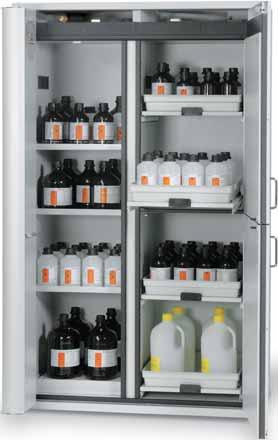 Safety Storage Cabinets Combi-Cabinets Model VBFT.SL+ VBFT with 4 shelves / SL with 6 pull-out shelves incl.