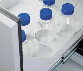 mats - For optimal stability of containers on the drawer Acid Alkali PE trays for shelves - Increased protection of shelves when