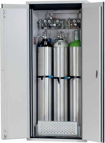 Gas Cylinder Cabinets Type G90 Fire resistant gas cylinder cabinets - Overview Safe storage and provision of pressurised gas cylinders according to EN 14470-2 (G90) Model G90.205.