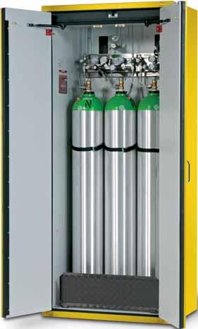 140-G Fire resistant gas cylinder cabinet with standard interior equipment (cylinders and gas fittings are not included in supplied items) (page