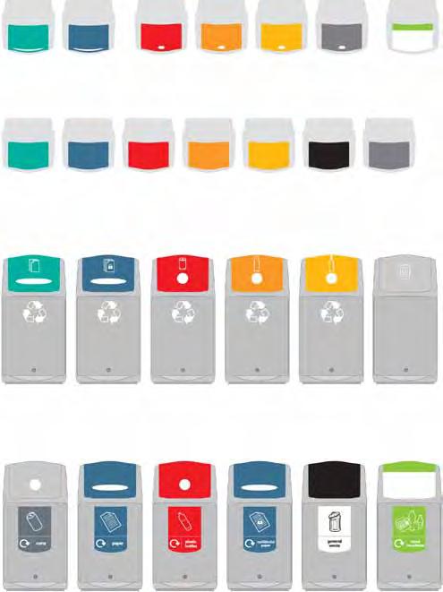 Nexus 140 Recycling Bin Colour, Aperture & Graphic Options If you require other colour/aperture combinations than those illustrated below, please contact our sales office on: 1800 656 606.