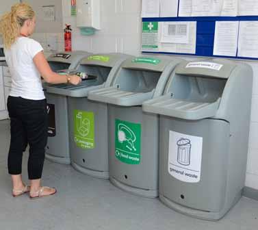 NEW Combo Catering Waste Recycling Bin Combo is a large capacity catering waste bin ideal for busy food service areas.