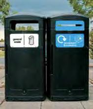 Gemini External Recycling Bin Choice of liner options:- Two x 90ltr steel liners Two x 80ltr polyethylene liners Two x 100ltr sack retention units Or mix and match to suit your requirements.