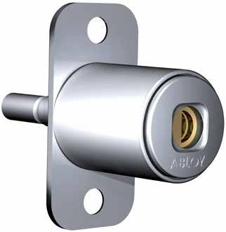 ABLOY OF424 Push Locks Maximum door thickness: 25mm Cylinder diameter: 22mm Number of discs: 7 Thread bolt M6 Cannot be master keyed with door lock cylinders Cylinder housing material: Brass