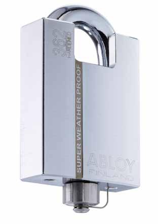 ABLOY PLLW362 Series CLIQ Padlocks ABLOY padlocks provide maximum resistance against physical attack. The hardened, freespinning protection plate prevents drill bits from penetrating the lock.