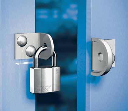 ABLOY PL204 Locking Plate Non-handed doors Grade: 4 Material: Case-hardened steel Finish: Zinc plated, polyester-coated Shackle 12 mm shackle hole Non-handed For frame fixing