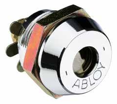 ABLOY CL109 Cam Locks Cam turns: key removable 90 /180 in locked position only Number of discs: 7 Range: Universal Cylinder Housing: Brass Finish: Chrome Plate Product Dimensions Overall
