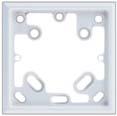 1 changeover contact for heating/cooing, 230/24 V, 10A/ 5 A for both votages, protection rating IP 30, for wa-mounting or recess socket. Dimensions: 75 x 75 x 25,5 mm.