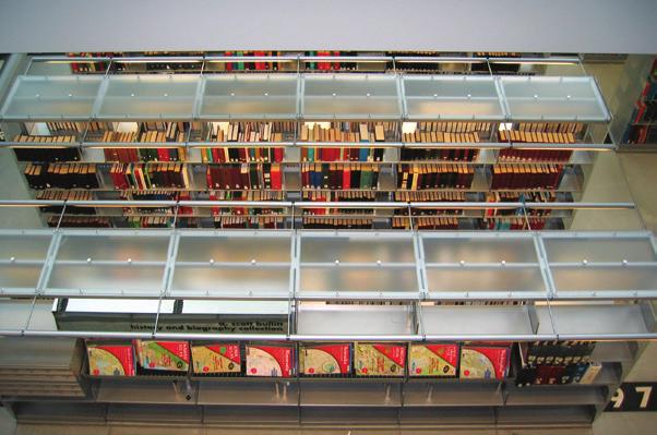 Non-fiction books are held on four non-disrupted levels A New Way of Delivering Books Seattle Public Library's Book Spiral As in any library, the central focus is the books and the shelving that they