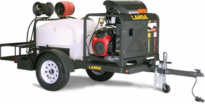 Landa Kärcher Group s TRV fills that niche beautifully, providing you with a rugged trailer with a heavy-duty chassis, sturdy wheel and axle assembly, 15" white-rimmed wheels, 1,000 lb.