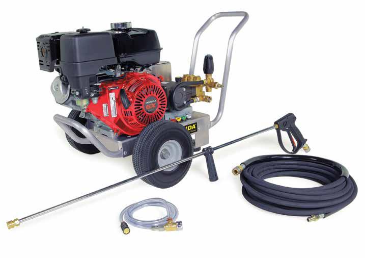 These reliable Honda powered pressure washers offer a bypass loop for additional pump protection, as well as a 7-year warranty on the oil end of the pump.