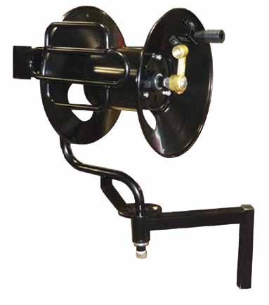The oversized reel holds the advertised length plus leaves additional space reducing the difficulty of reeling hose.