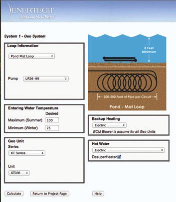 The Auto Size option sizes loops based upon the minimum and maximum entering water temperature selected.