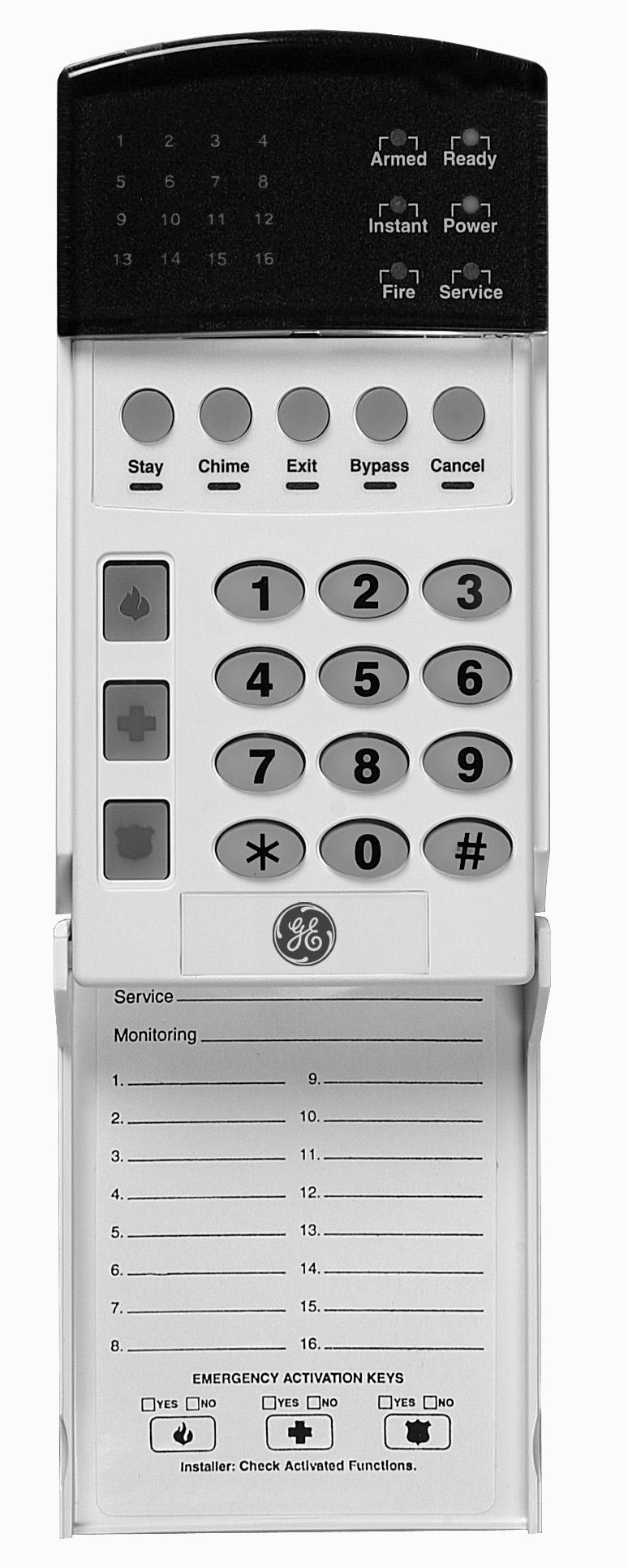 NX-1500E LED Keypad includes NX-1508E and NX-1516E ARMED Light is "on" when armed, "off" when disarmed. Flashes to indicate a previous alarm.