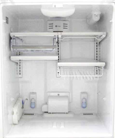 On non-dispenser models, the control panel is located in front of the light housing at the top of fresh food compartment.