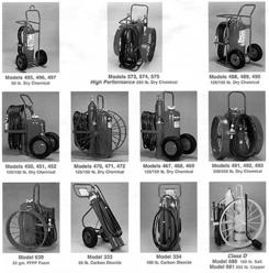 Wheeled Fire Extinguishers Fire Extinguisher Characteristics (1 of 2) Portable extinguishers vary