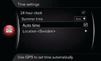 Kaip nustatyti laikrodį? Įprastame MY CAR šaltinio rodinyje paspauskite OK/MENU. Pasirinkite Settings > System options > Time settings.