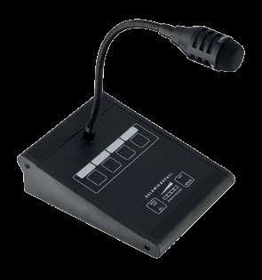 Paging Microphone BDM300 microphones can be desk or wall mounted. The tactile membrane switches keep the top surface smooth and a pleasure to use.