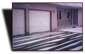 For outdoor applications radiant heating is used for snow melting of drives, courtyards, parking lots, etc The same principles keep these surfaces warm enough so that snow and ice will not build up.