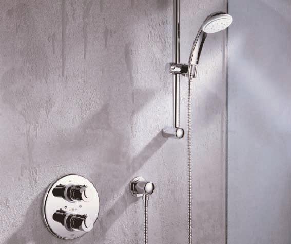 Thermostats page 84 Grohtherm 1000 The Grohtherm 1000 thermostatic shower mixer allows you to experience the benefits of a thermostatically controlled shower at an attractive