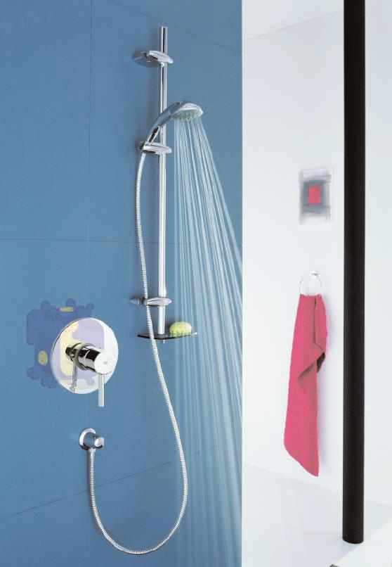 Rapido page 98 GROHE Rapido E new As a universal concealed solution for one hand mixers, GROHE Rapido E may be used as a shower mixer or a