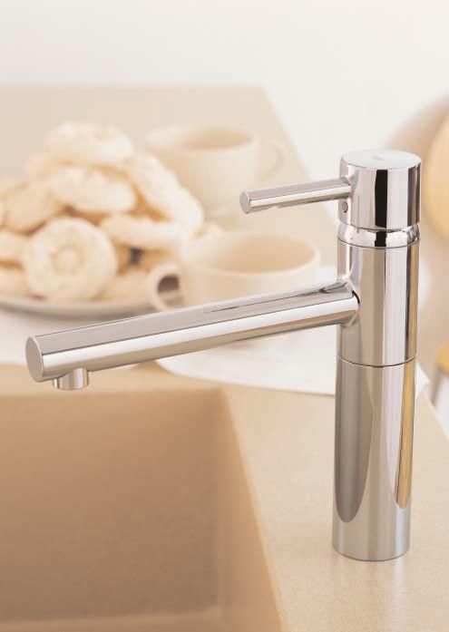 Kitchen page 164 Faucets at a glance Give your kitchen a fresh new look with our range of kitchen mixers. Enthusiastic cooks will love our mix of exciting designs and practical features.