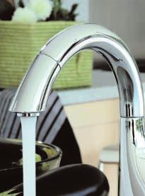 K4 is available in solid stainless steel, GROHE RealSteel, and in striking GROHE StarLight chrome.