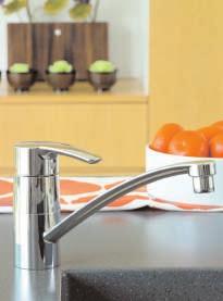 The new Eurostyle features a solid easy-to-use lever and is available with either a normal or arched spout.