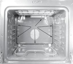 Element Convection Fan (Electric) Remove six screws (as shown) from the perimeter of the convection fan cover.