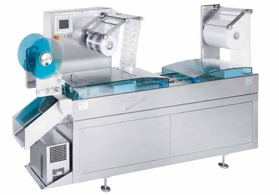 Both thermoforming machines are also available in an longer version (longer loading zone). If hard film is used a punch is available as an option.