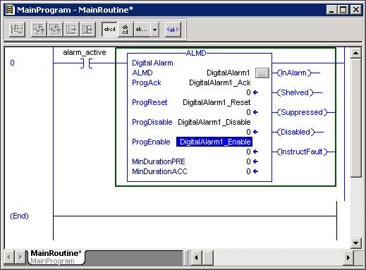 Chapter 4 Define device-based alarms in Logix5000 controllers 4. Create tags for the ProgReset, ProgDisable, and ProgEnable operands.