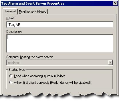 Add a tag-based alarm server for Logix5000, PLC-5, SLC 500, or third-party controllers Chapter 7 3. Type a name for the server, and then click OK. In this example, we use TagAE. 4.