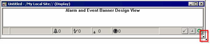Step 3. Configure the properties of the Alarm and Event Banner 1. To open the Alarm and Event Banner Properties dialog box, double-click the Alarm and Event Banner object.