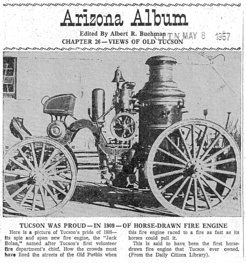 May 8, 1957, Tucson Daily Citizen: Note the name of the Nott apparatus,