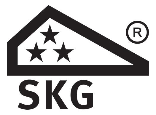 the SKG burglary resistance mark with the relevant classification in stars. See example beside.